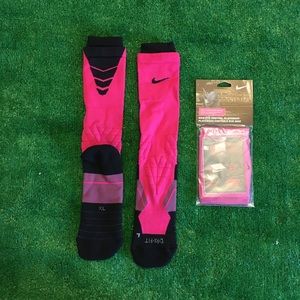 pink nike football socks
